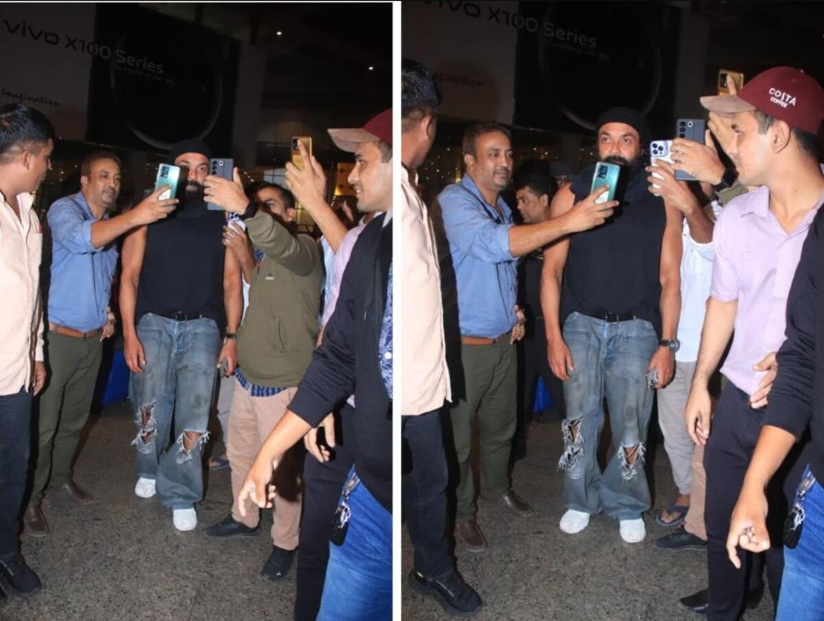 मुंबई एयरपोर्ट पर Bobby Deol को प्रशंसकों ने घेर लिया, सेल्फी और फोटो के लिए मची अफरा-तफरी